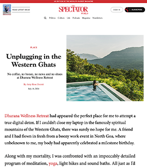 dharana wellness retreat at western ghats