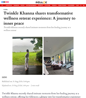 Indulge talks about twinle khanna at dharana