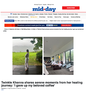 Twinkle khanna at dharana at shillim